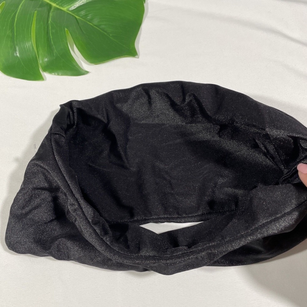 NEW Good American [ 3 in GA ] High Shine‎ Better Band Bikini Top in Black - Picture 9 of 11